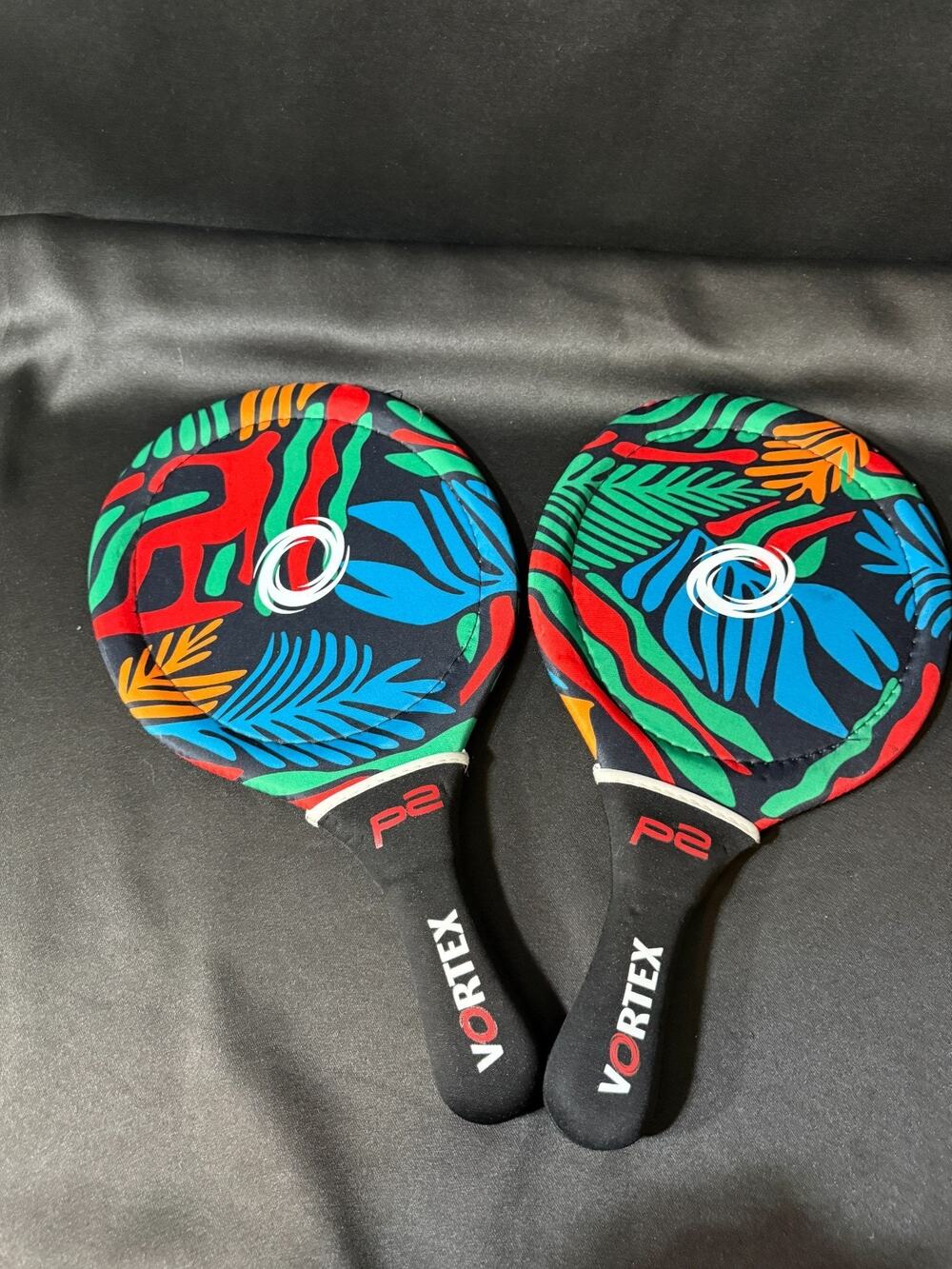 VORTEX P2 Beach Tennis Paddle Racquets Set of 2 w/Original Covers Rare